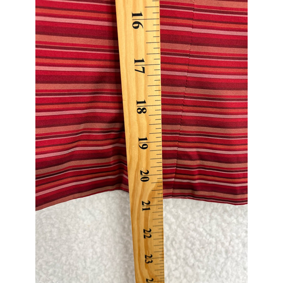 Ann Taylor Womens Tank Top Red Stripe Sleeveless Lined 100% Silk Petites 8P - Picture 3 of 6